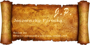 Jeszenszky Piroska névjegykártya